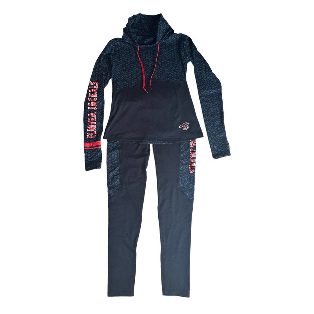 Womens Colosseum ELMIRA JACKALS Hockey Athletic Leggings & Long Sleeve Pullover